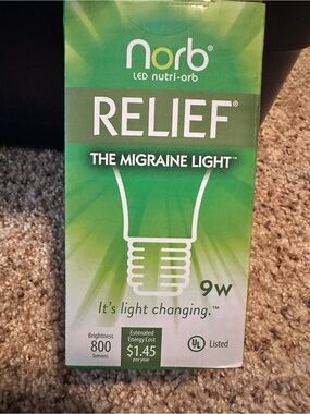 NORB Relief Migraine Light LED Bulb - Green